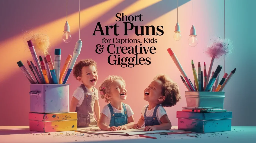 Short Art Puns for Captions, Kids & Creative Giggles