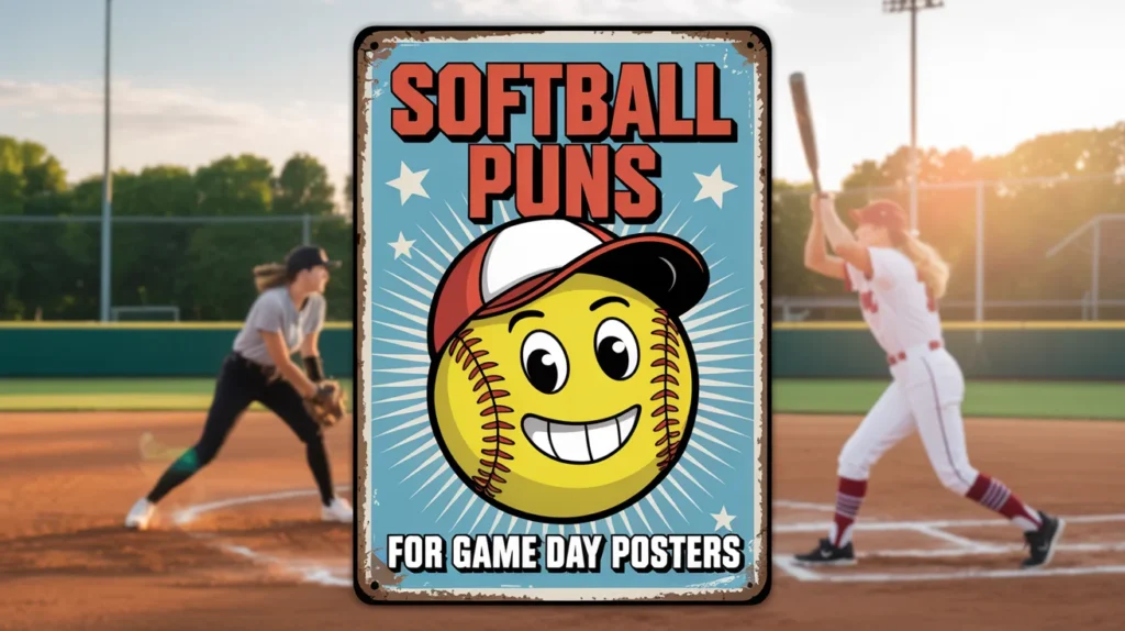 Softball Puns for Game Day Posters