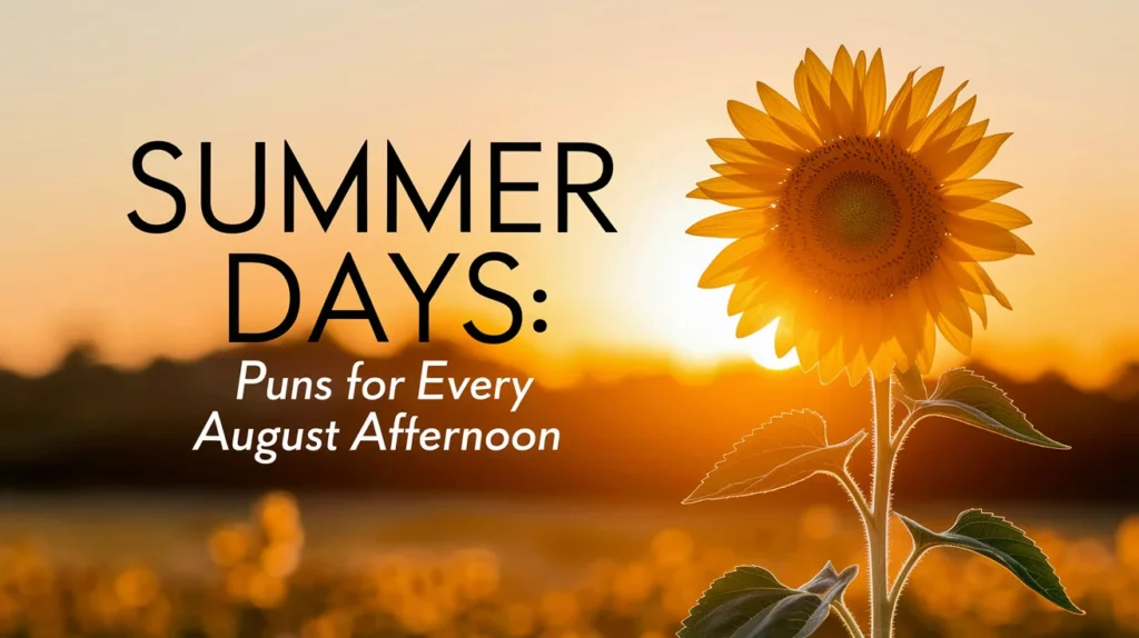 Summer Days: Puns for Every August Afternoon 