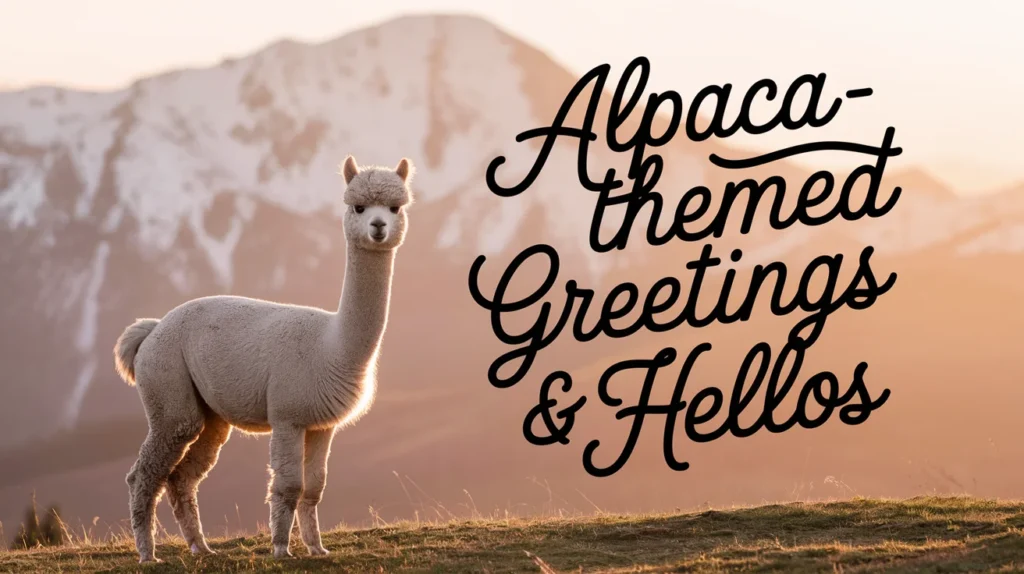 Alpaca-Themed Greetings & Hellos