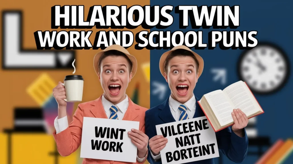 Hilarious Twin Work and School Puns