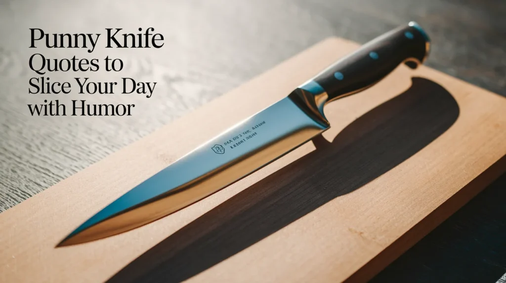 Punny Knife Quotes to Slice Your Day with Humor