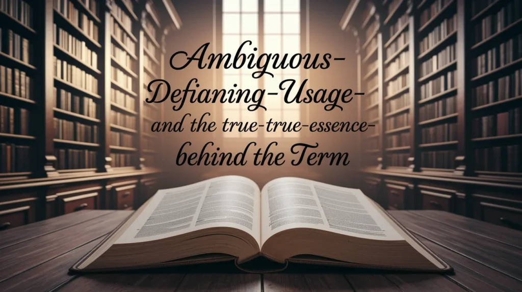 Ambiguous Definition: Meaning, Usage, and the True Essence Behind the Term