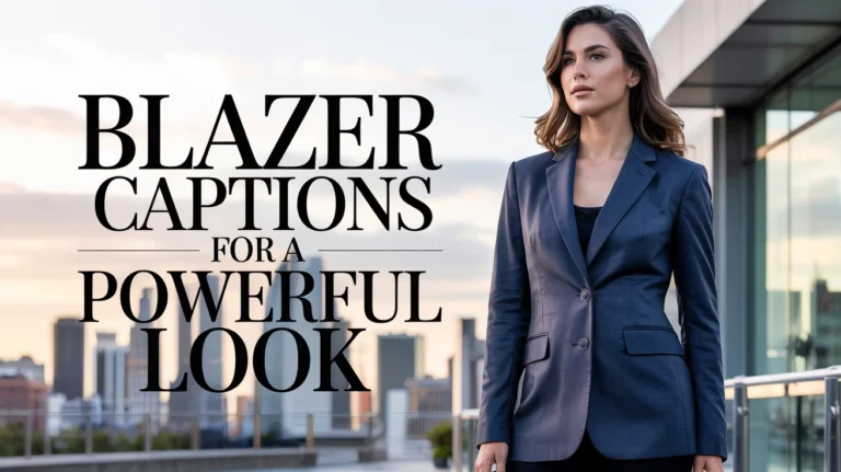 Blazer Captions for a Powerful Look