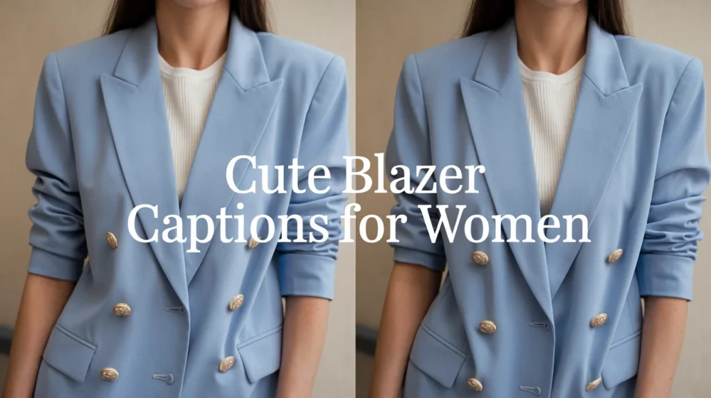 Cute Blazer Captions for Women