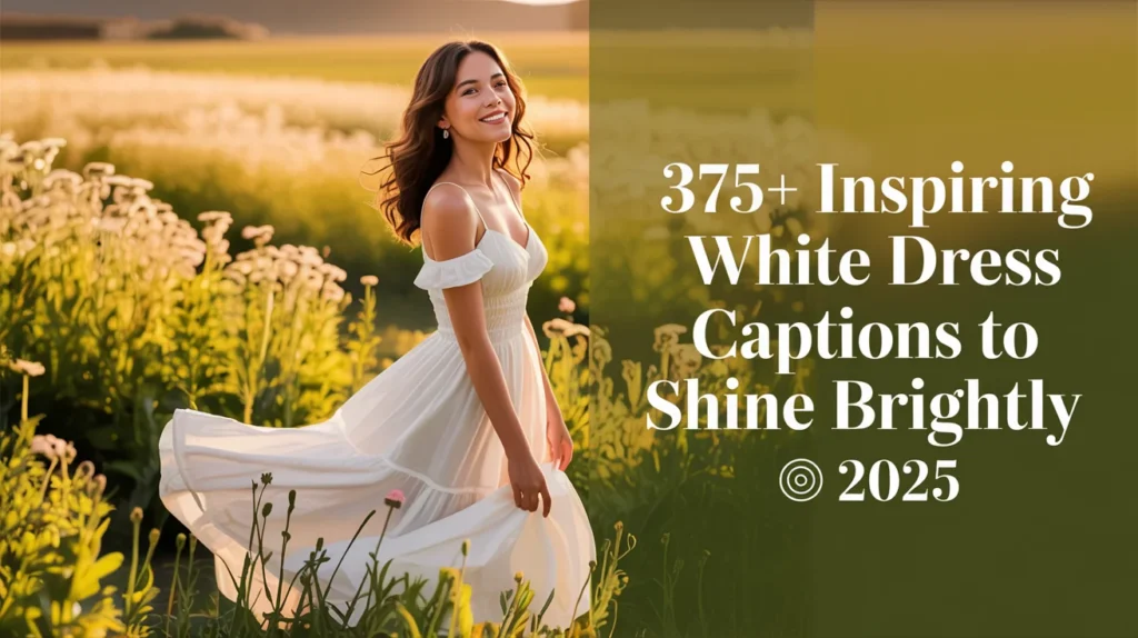 White Dress Captions