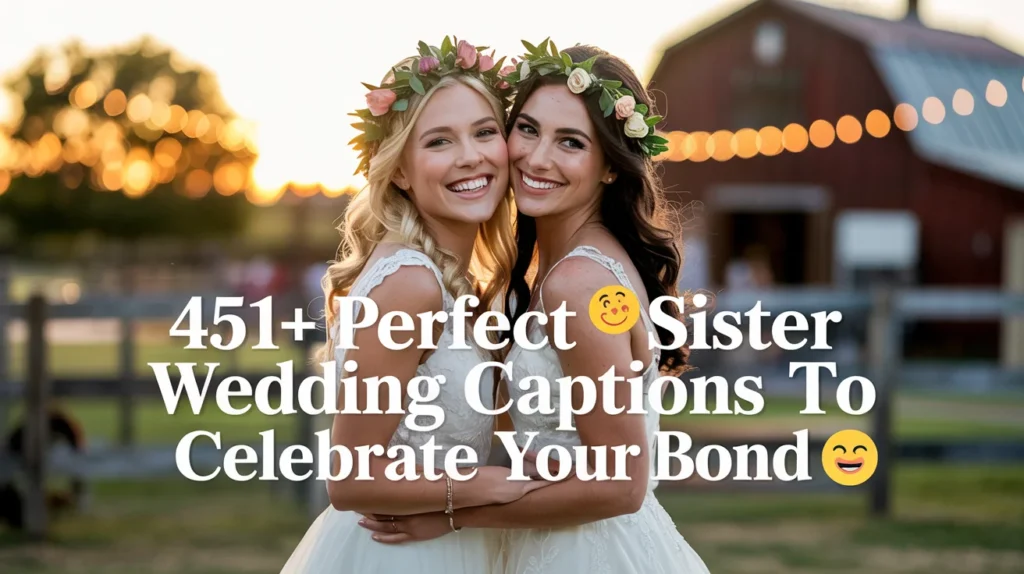 Perfect Sister Wedding Captions to Celebrate Your Bond