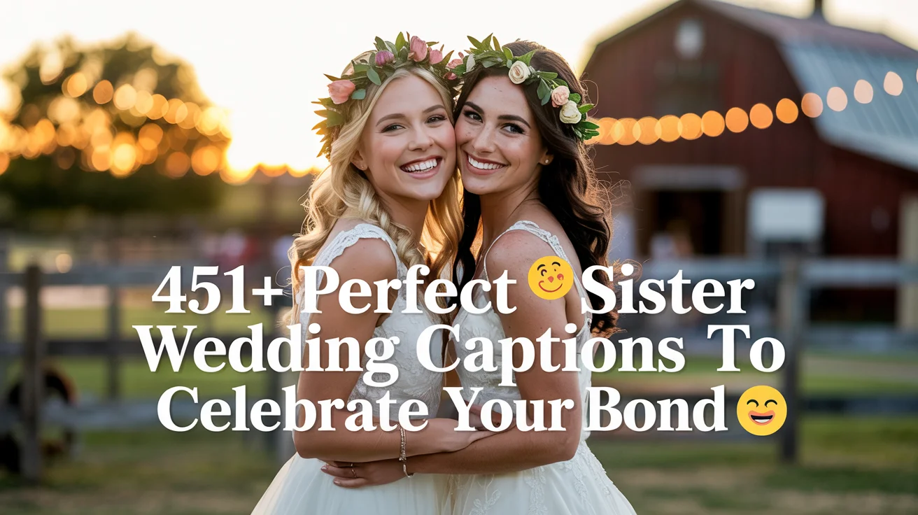 Perfect Sister Wedding Captions to Celebrate Your Bond