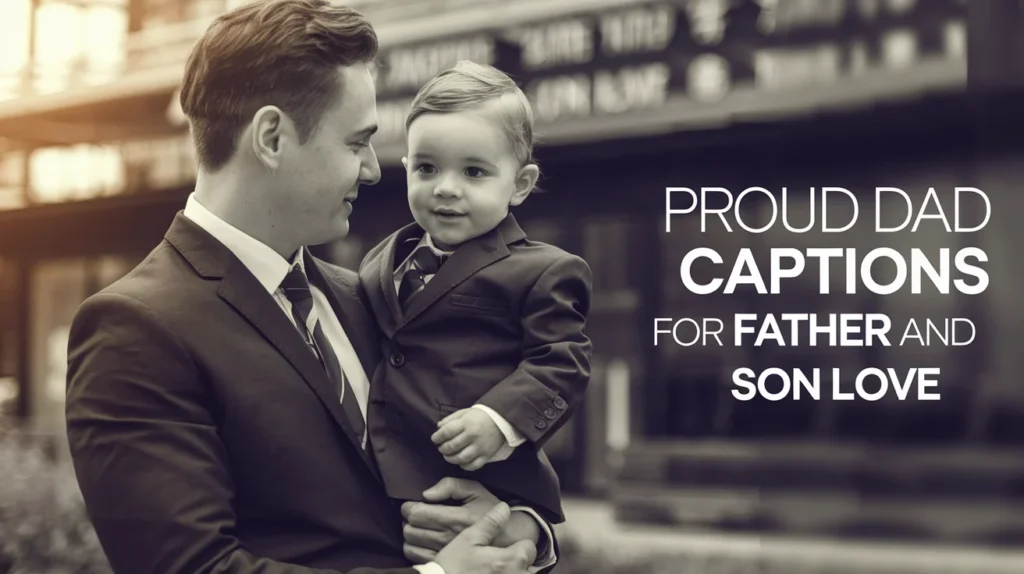 Proud Dad Captions for Father and Son Love