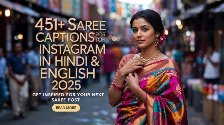 Saree Captions For Instagram In Hindi & English