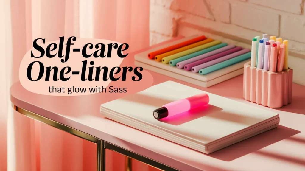 Self-Care One-Liners That Glow With Sass