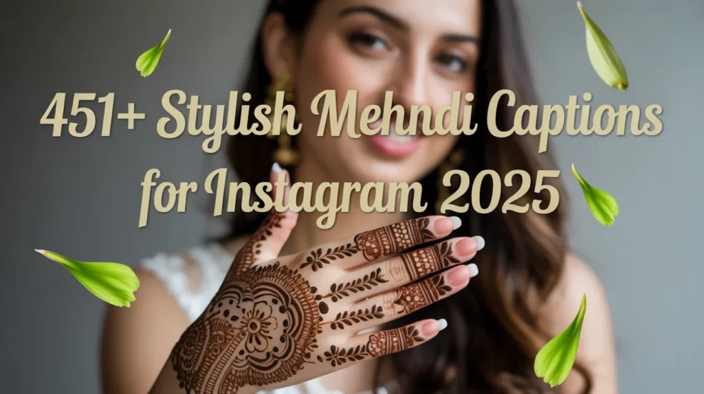 Stylish Mehndi Captions for Instagram