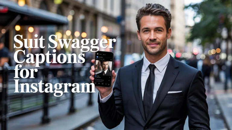 Suit Swagger Captions for Instagram