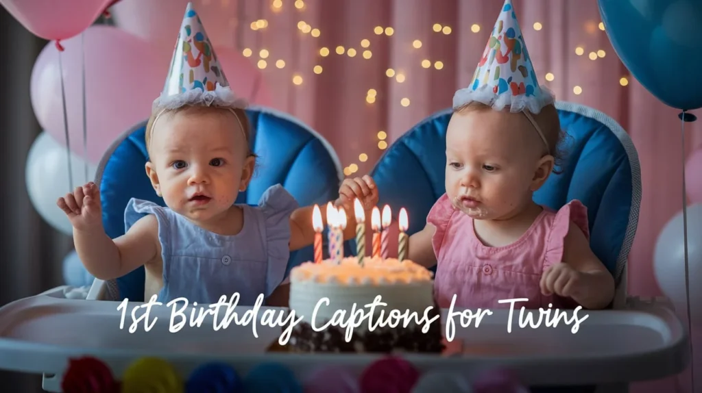 1st Birthday Captions for Twins