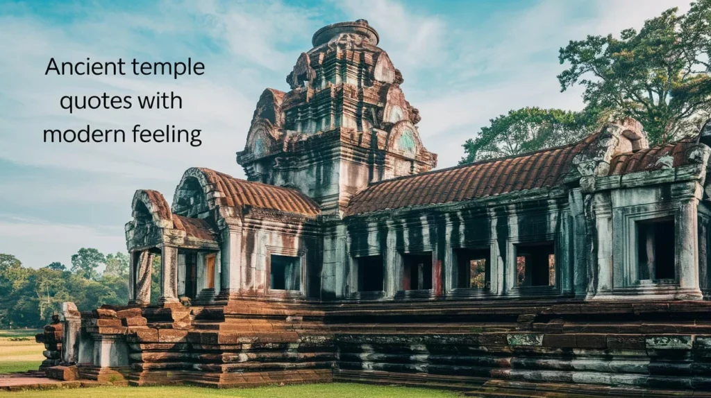 Ancient Temple Quotes with Modern Feeling