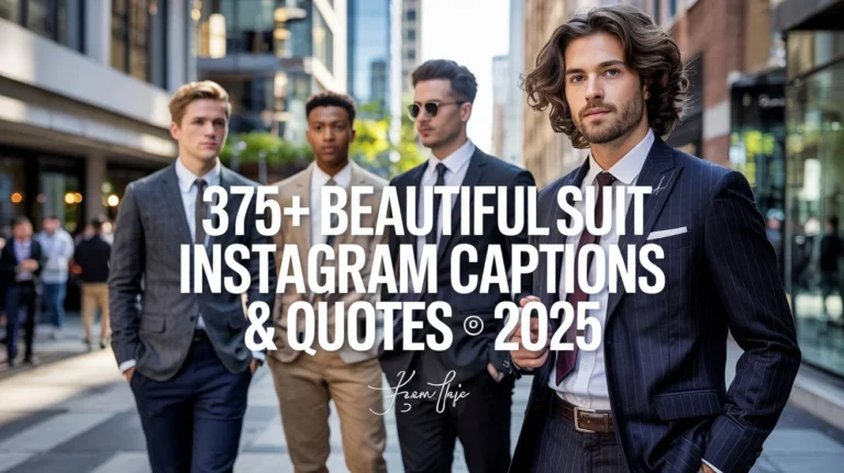 Beautiful Suit Instagram Captions & Quotes