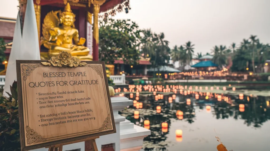 Blessed Temple Quotes for Gratitude