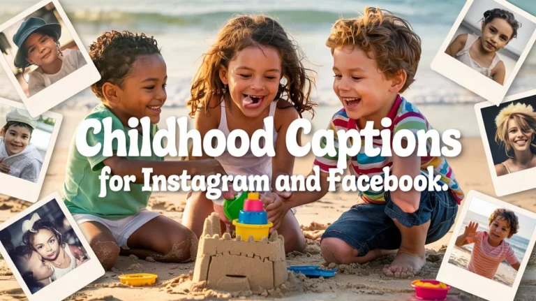 Childhood Captions for Instagram and Facebook