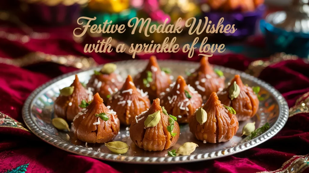 Festive Modak Wishes with a Sprinkle of Love