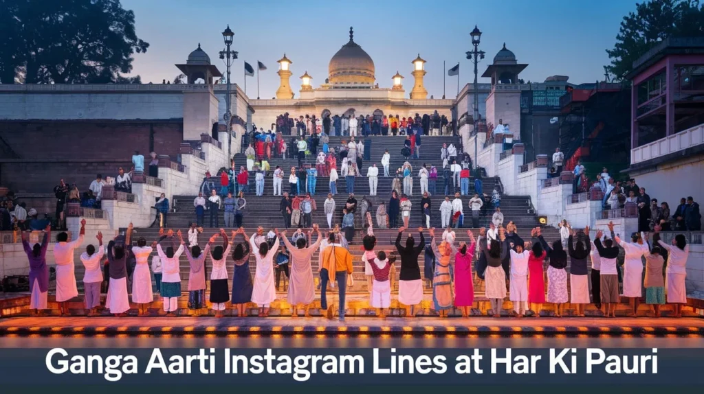 Ganga Aarti Instagram Lines at Har Ki Pauri