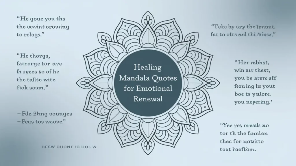 Healing Mandala Quotes for Emotional Renewal