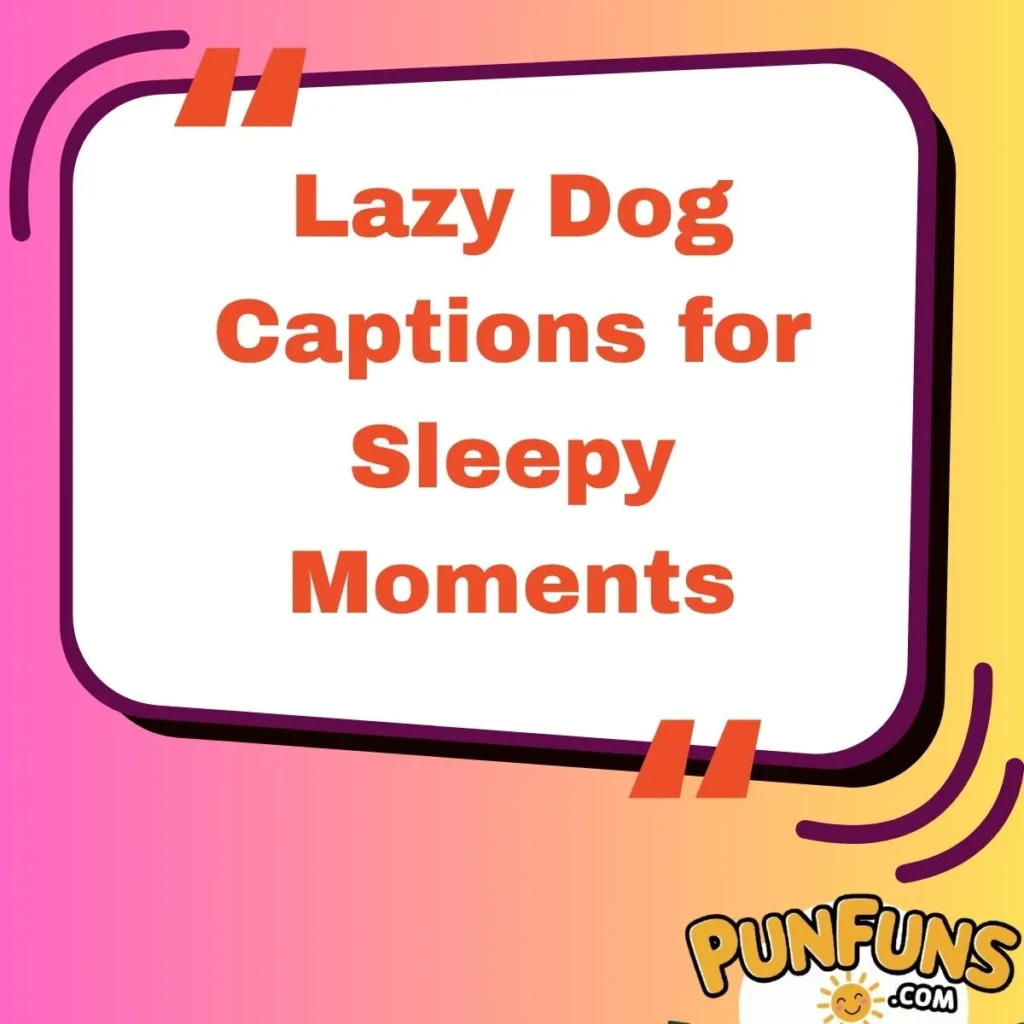 Lazy Dog Captions for Sleepy Moments