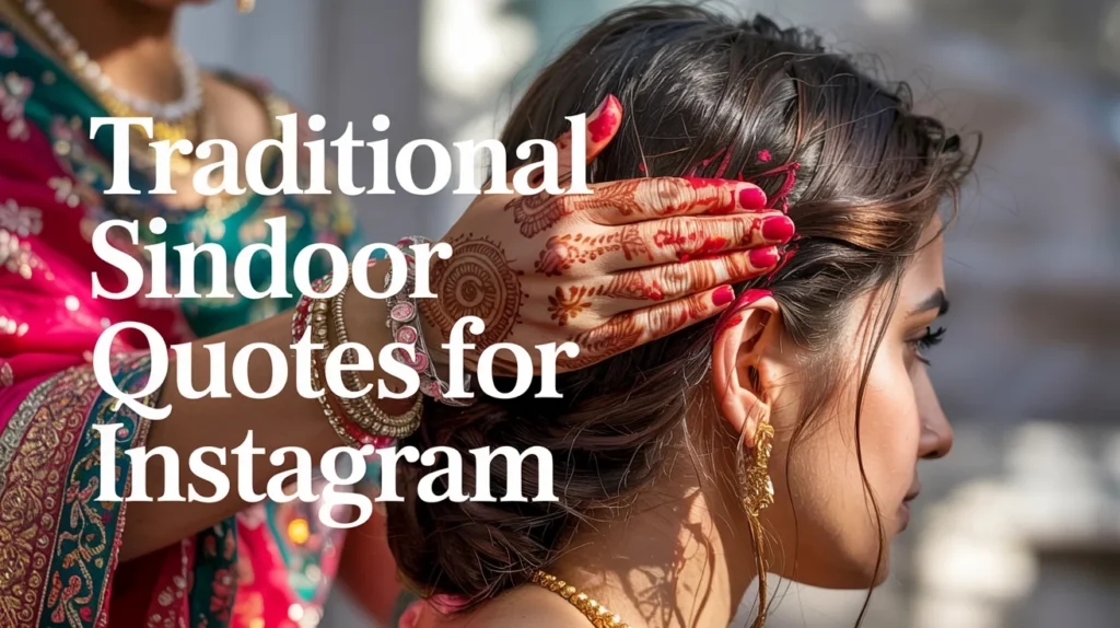 Traditional Sindoor Quotes for Instagram