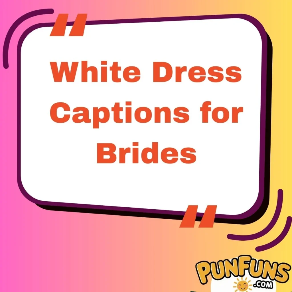 White Dress Captions for Brides