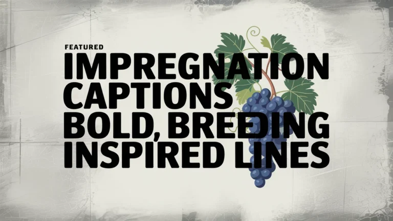 Impregnation Captions Bold, Breeding-Inspired Lines