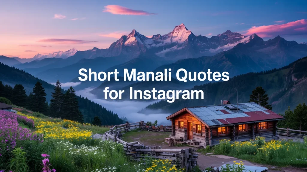 Short Manali Quotes for Instagram