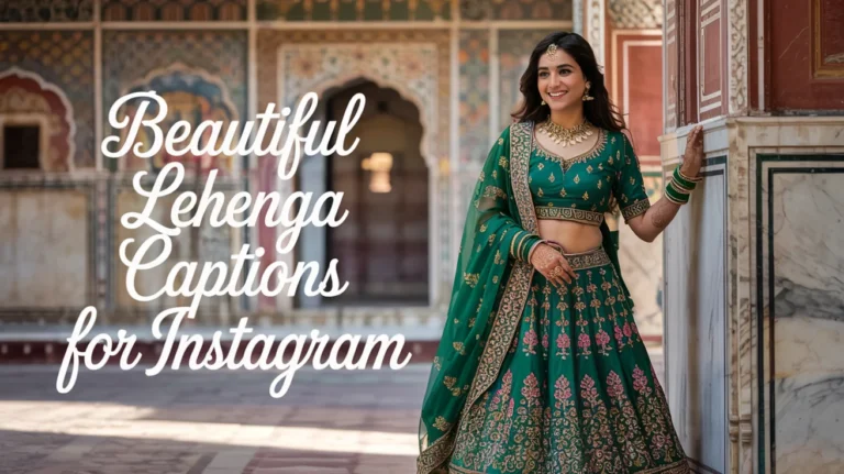 Beautiful Lehenga Captions For Instagram