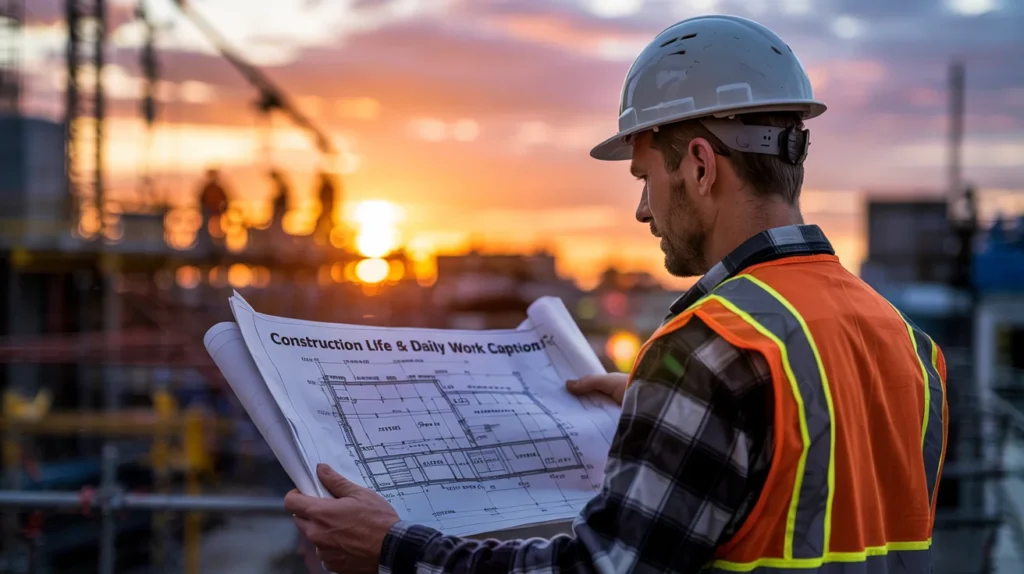 Construction Life & Daily Work Captions 