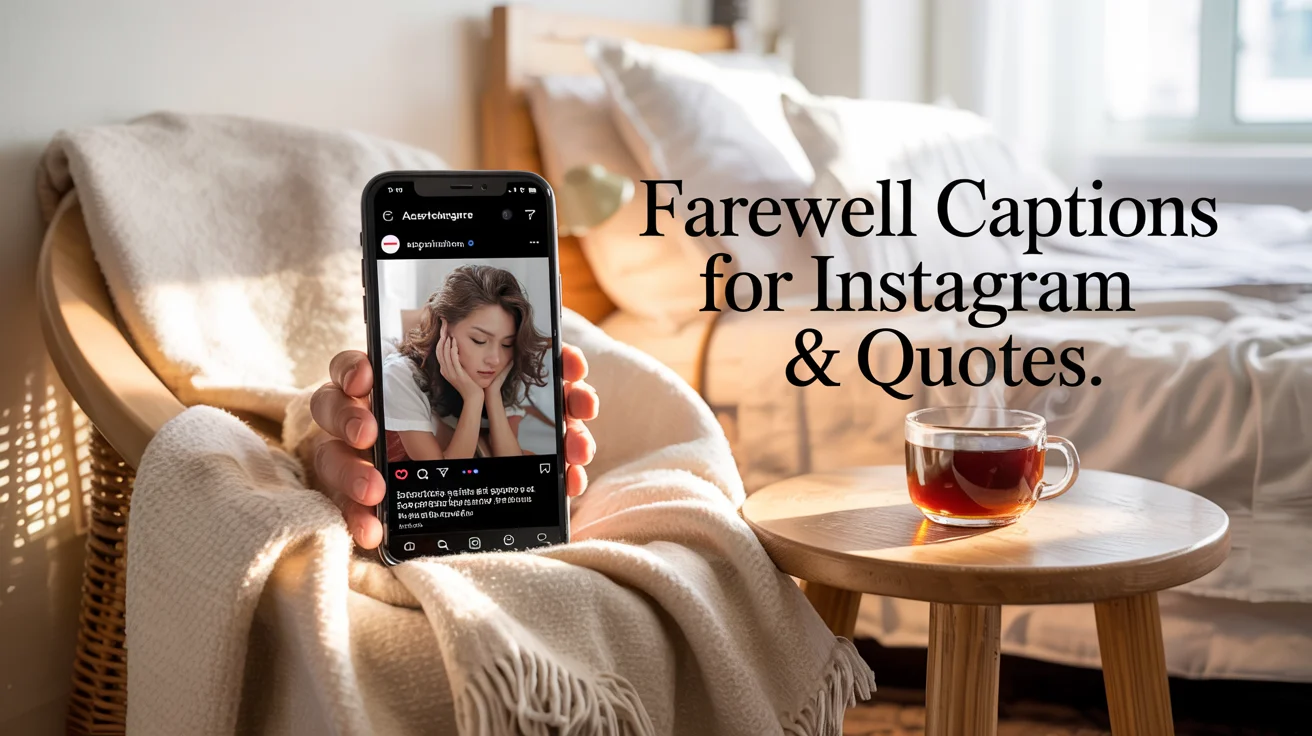Farewell Captions For Instagram & Quotes