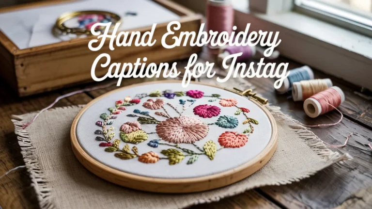Hand Embroidery Captions For Instag