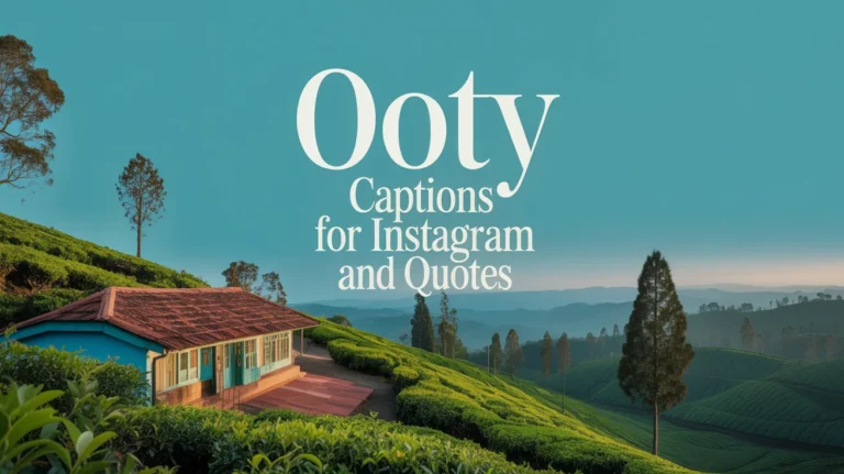 Ooty Captions For Instagram and Quotes