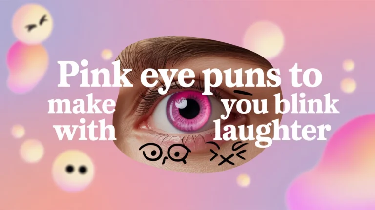 Pink Eye Puns to Make You Blink with Laughter