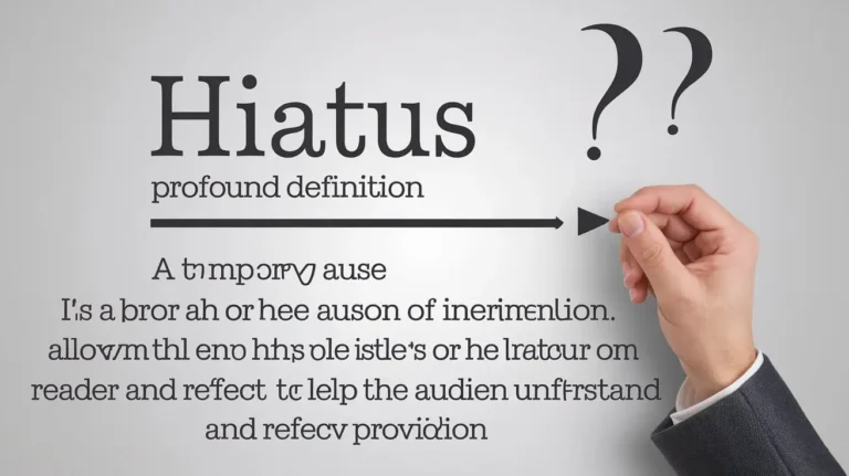Profound Definition & Hiatus Meaning Explained