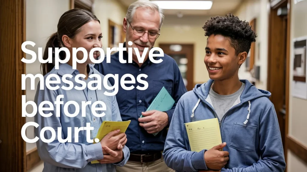 Supportive Messages Before Court
