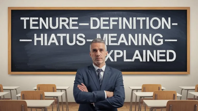 Tenure Definition & Hiatus Meaning Explained