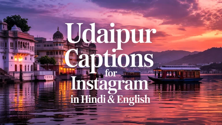 Udaipur Captions For Instagram in Hindi & English