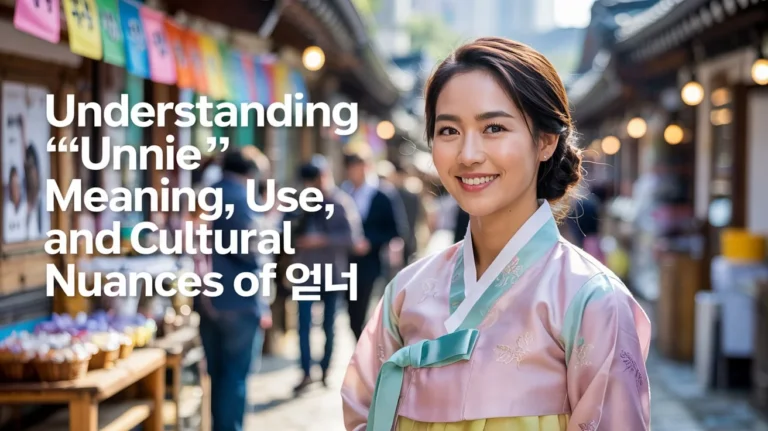 Understanding “Unnie”: Meaning, Use, and Cultural Nuances of 언니